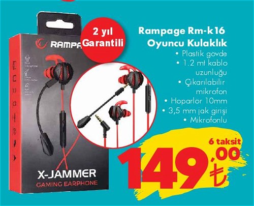 Rampage RM-K16 Oyuncu Kulaklık image