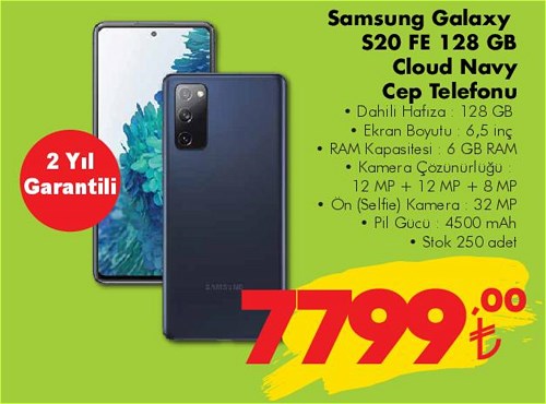 Samsung Galaxy S20 FE 128 GB Cloud Navy Cep Telefonu image