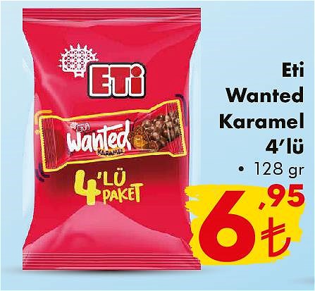 Eti Wanted Karamel 4'lü 128 gr image