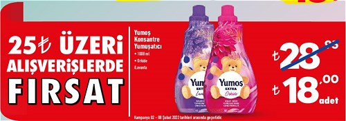 Yumoş Konsantre Yumuşatıcı 1008 ml image