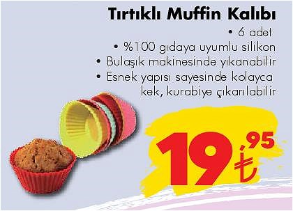Tırtıklı Muffin Kalıbı 6 Adet image