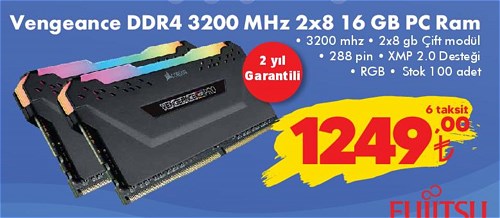 Corsair Vengeance DDR4 3200 MHz 2x8 16 GB PC Ram image