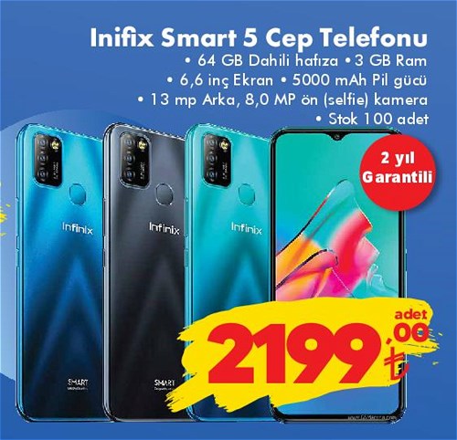 Infinix Smart 5 64 GB Cep Telefonu image