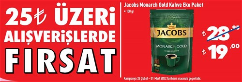 Jacobs Monarch Gold Kahve Eko Paket 100 g image