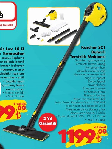 Şok Karcher SC1 Buharlı Temizlik Makinesi