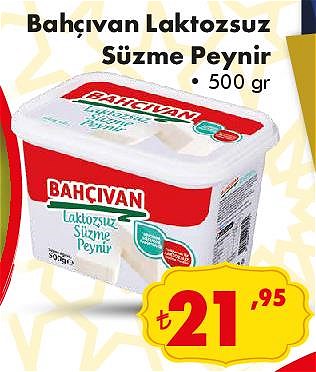 Bahçıvan Laktozsuz Süzme Peynir 500 gr image