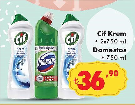 Cif Krem 2x750 ml + Domestos 750 ml image