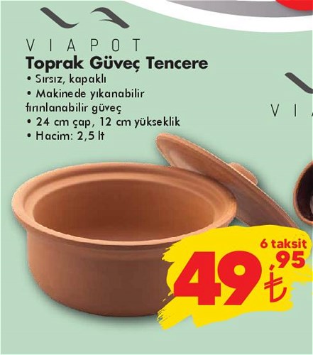 Viapot Toprak Güveç Tencere 2,5 lt image