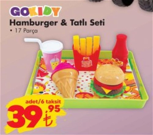 Gokidy Hamburger & Tatlı Seti 17 Parça image