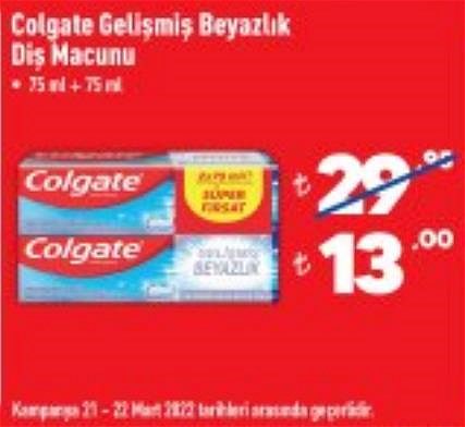 Colgate Gelişmiş Beyazlık Diş Macunu 75 ml + 75 ml image