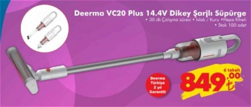 Deerma VC20 Plus 14,4V Dikey Şarjlı Süpürge  image