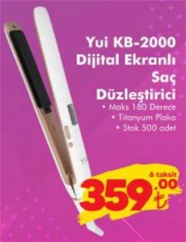 Yui KB-2000 Dijital Ekranlı Saç Düzleştirici image