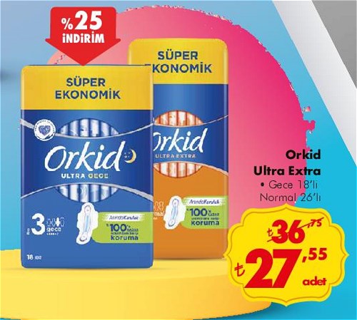 Orkid Ultra Extra Gece 18'li/Normal 26'lı image