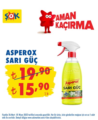 Şok Asperox Sarı Güç 1 lt