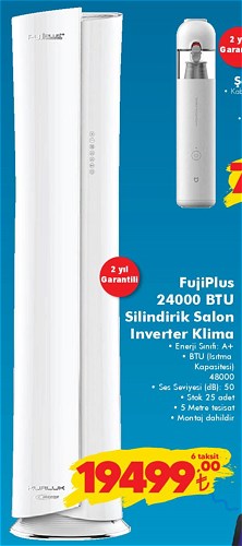 Şok FujiPlus 24000 BTU Silindirik Salon A+ Inverter Klima