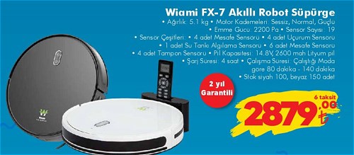 Wiami FX-7 Akıllı Robot Süpürge image