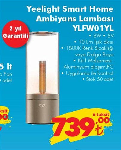 Yeelight Smart Home Ambiyans Lambası YLFW01YL image