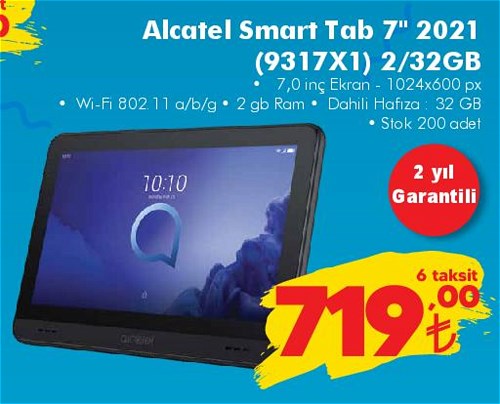 Alcatel Smart Tab 7 inç 2021 (9317X1) 2/32 GB image
