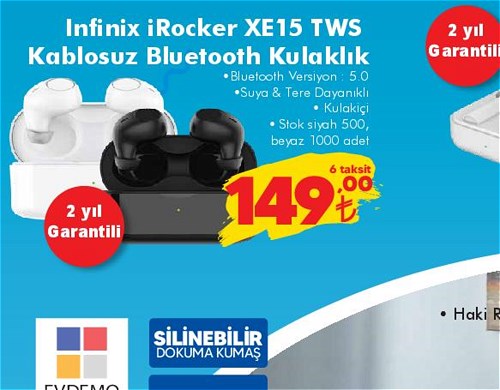 Infinix iRocker XE15 TWS Kablosuz Bluetooth Kulaklık image