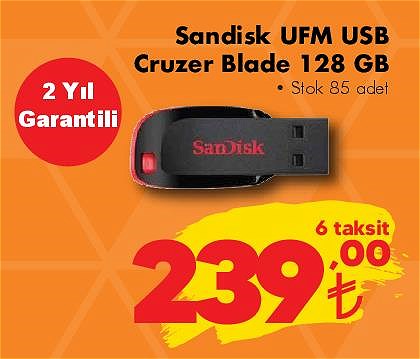 Sandisk UFM USB Cruzer Blade 128 GB image