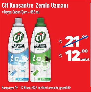 Cif Konsantre Zemin Uzmanı Çeşitleri 895 ml image