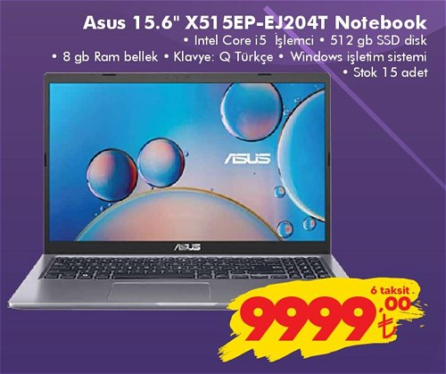Asus 15.6 inç X515EP-EJ204T i5 İşlemci 512 GB SSD Notebook image