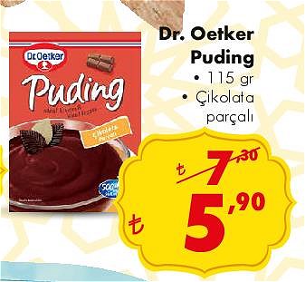 Dr.Oetker Puding 115 gr Çikolata Parçalı image