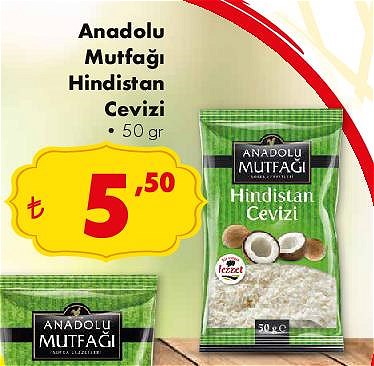 Anadolu Mutfağı Hindistan Cevizi 50 gr image