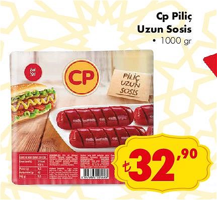 Cp Piliç Uzun Sosis 1000 gr image