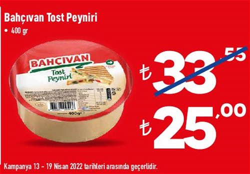 Bahçıvan Tost Peyniri 400 gr image