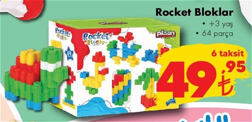 Pilsan Rocket Bloklar 64 Parça image