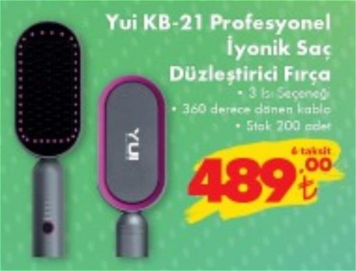 Yui KB-21 Profesyonel İyonik Saç Düzleştirici Fırça image