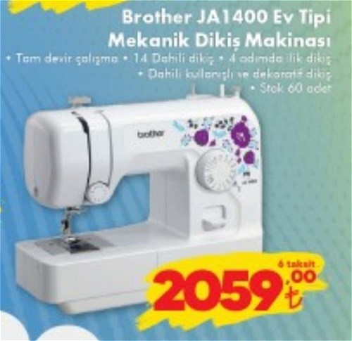 Brother JA1400 Ev Tipi Mekanik Dikiş Makinası image
