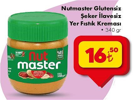 Nutmaster Glutensiz Şeker İlavesiz Yer Fıstık Kreması 340 gr image