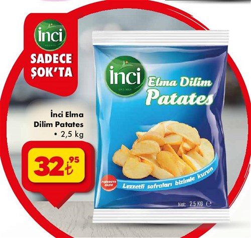 İnci Elma Dilim Patates 2,5 kg image