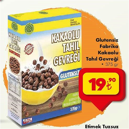 Glutensiz Fabrika Kakaolu Tahıl Gevreği 375 gr image