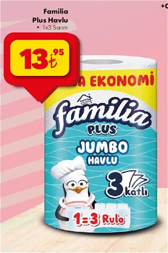 Familia Plus Havlu 1x3 Sarım image