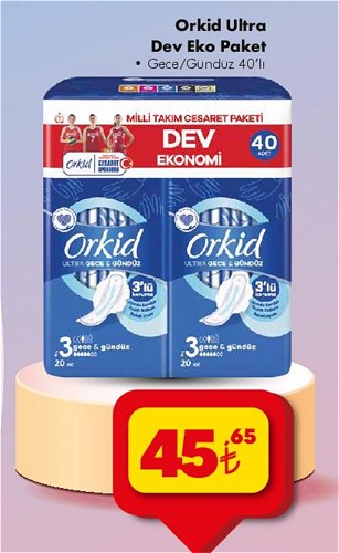 Orkid Ultra Dev Eko Paket Gece/Gündüz 40'lı image