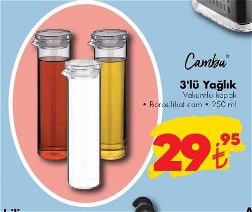 Cambu 3'lü Yağlık 250 ml image