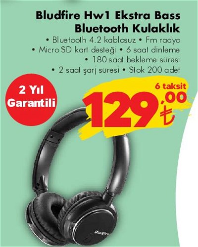 Bludfire Hw1 Ekstra Bass Bluetooth Kulaklık image