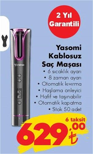 Yasomi Kablosuz Saç Maşası image