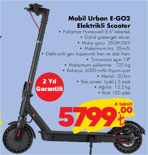 Mobil Urban E-GO2 Elektrikli Scooter image