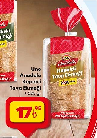 Uno Anadolu Kepekli Tava Ekmeği 500 gr image