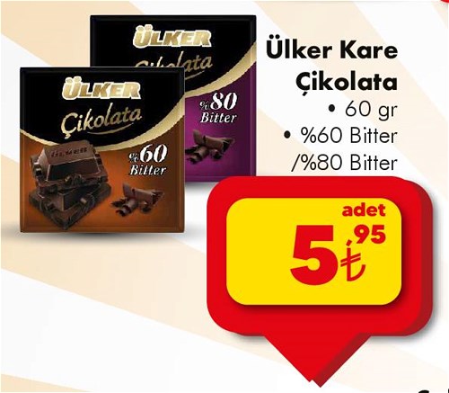 Ülker Kare Çikolata 60 gr image