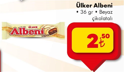 Ülker Albeni 36 gr Beyaz Çikolatalı image