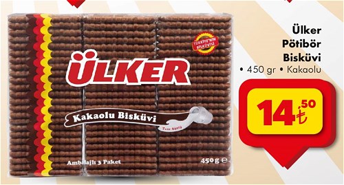 Ülker Pötibör Bisküvi 450 gr Kakaolu image