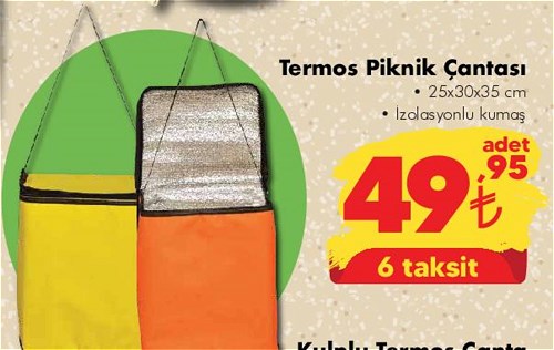 Termos Piknik Çantası 25x30x35 cm image