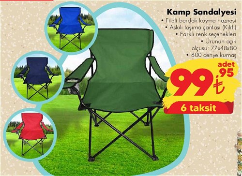 Kamp Sandalyesi 77x48x80 cm image