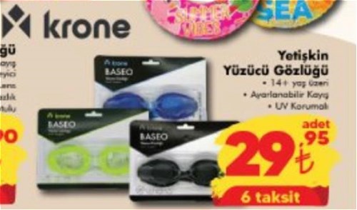 Krone Yetişkin Yüzücü Gözlüğü 14+ yaş image