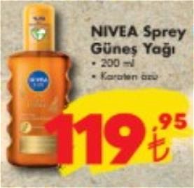 Nivea Sprey Güneş Yağı 200 ml Karoten Özlü image